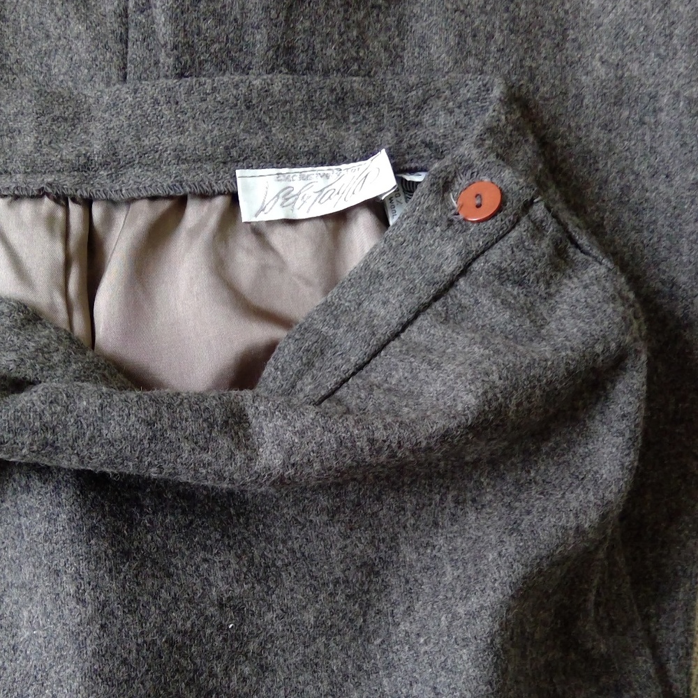 Vintage High Waist Wool Skirt